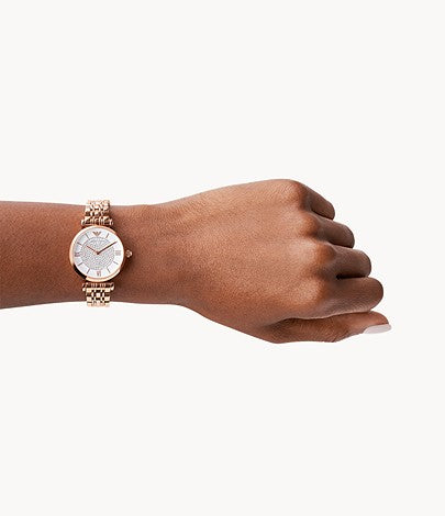Emporio Armani Rose Gold Crystal Watch