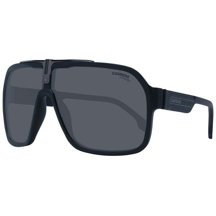 Sleek Black Policarbonato Sunglasses with Dark Gray Lenses