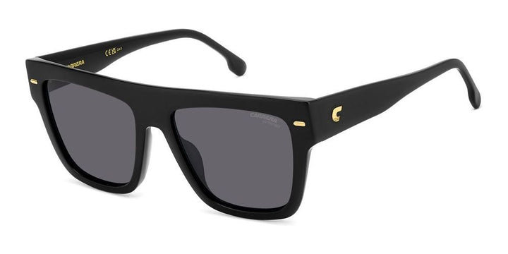 Sleek Black Acetate Frame with Gold Accents