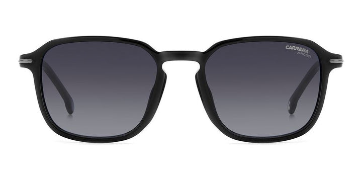 Bold Black Square Sunglasses with Gradient Gray Lenses