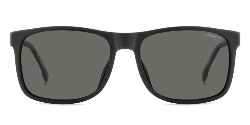Sleek Black Acetate Frame with Dark Gray Precision Lenses