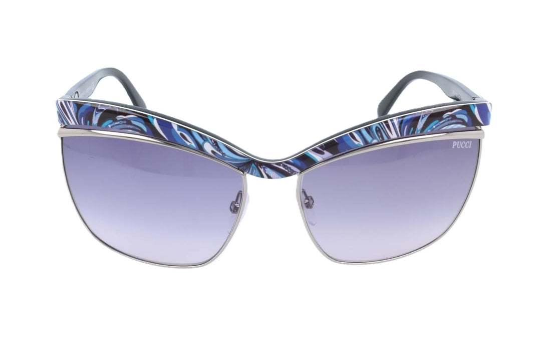 Sculptural Acetate Sunglasses with Gradient Purple Lenses