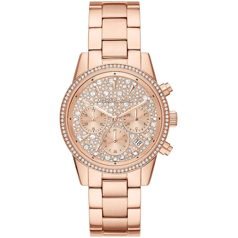 Michael Kors Rose Gold Crystal Chronograph