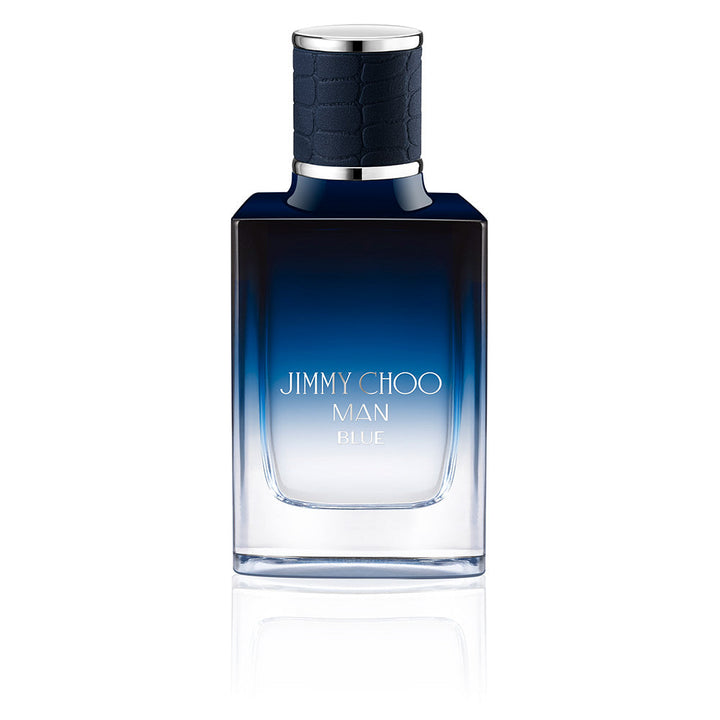 Blue-to-clear glass bottle of Man Blue Eau de Toilette, 100 ml, woody aromatic