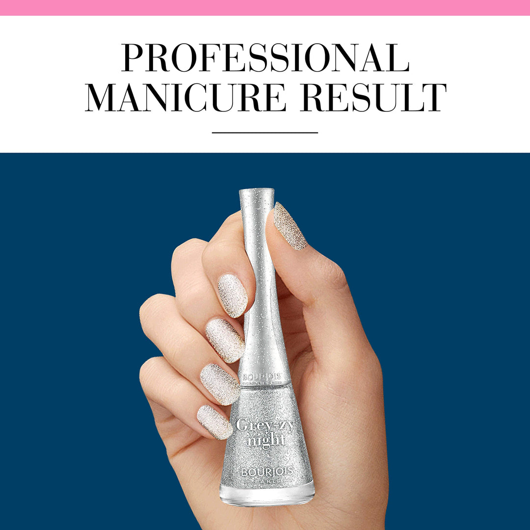 9 ml cherry-pink nail polish bottle with fan applicator, glossy finish