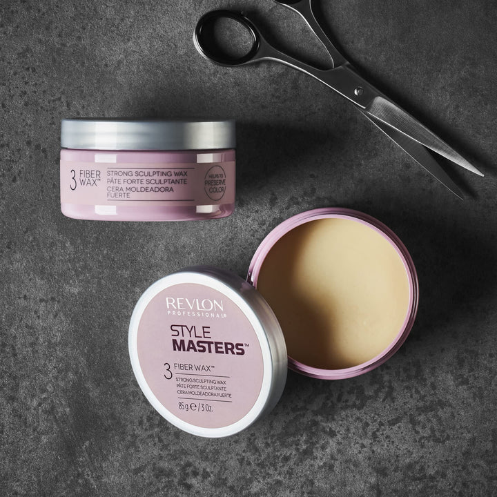 Small 85 g tin of fibre wax styling paste for all hair types
