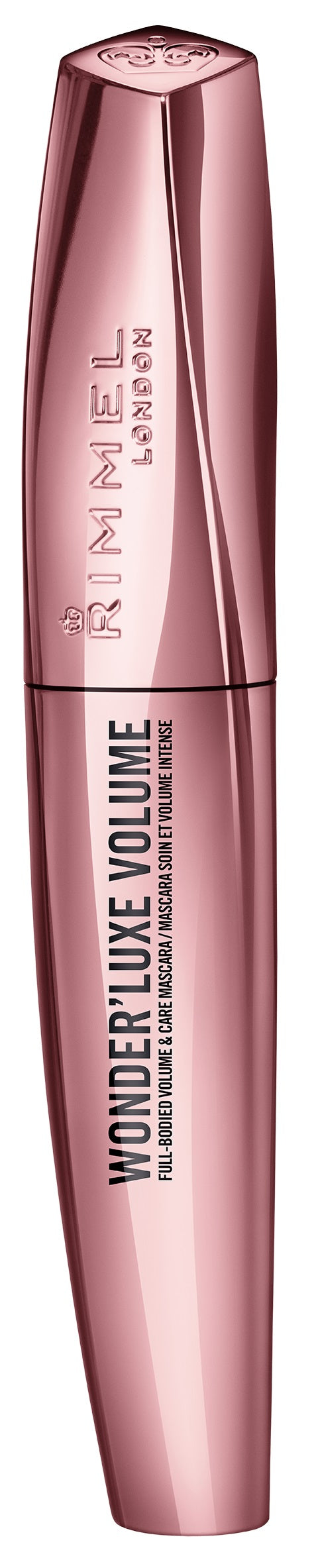 Black volumising mascara tube and tapered wand, 11 ml, deep black