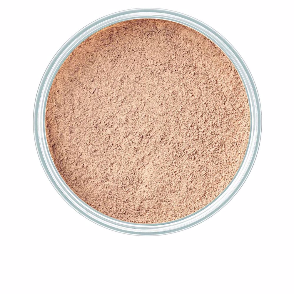 Jar of loose mineral powder in natural beige, 15 g, matte finish