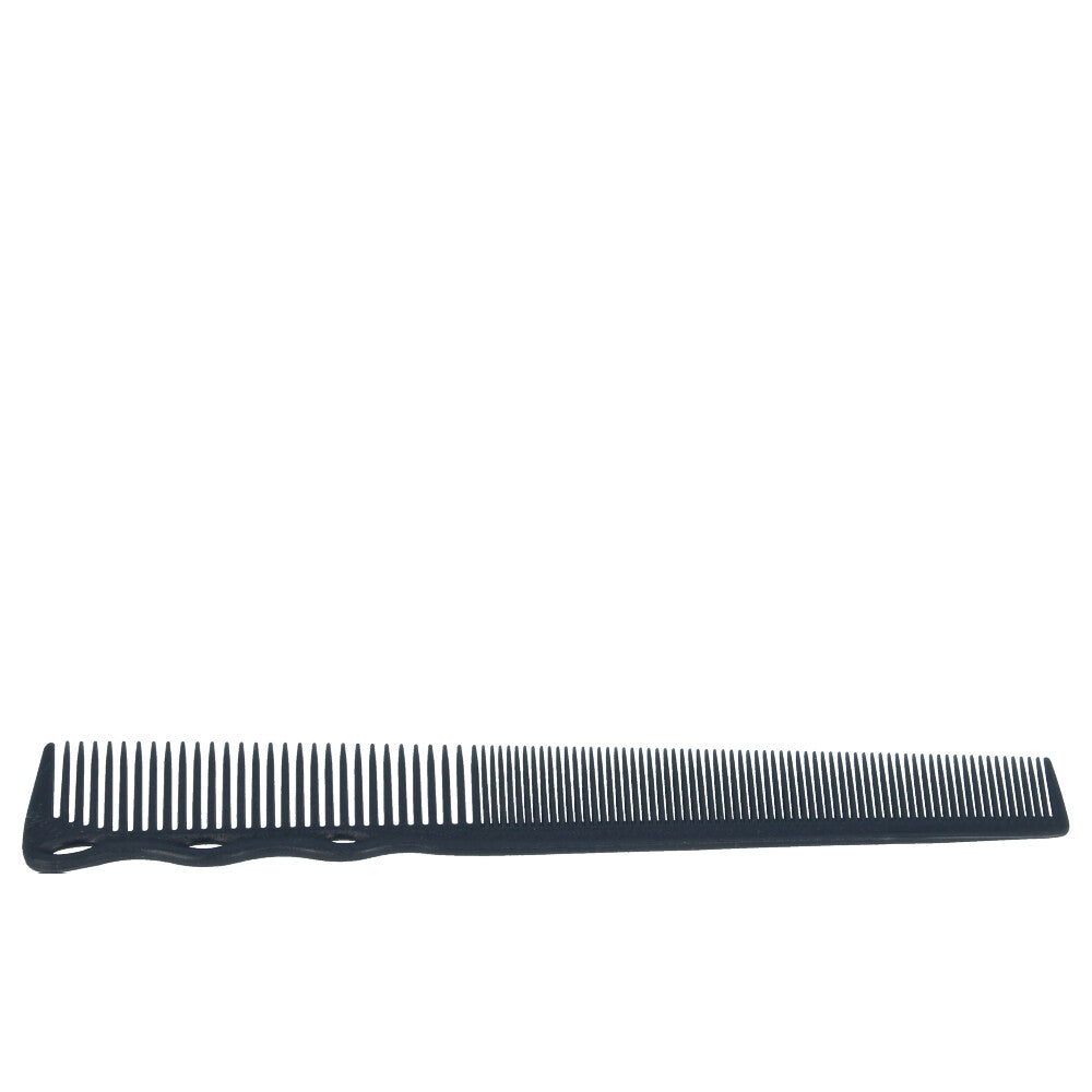 Slim 167 mm black carbon cutting comb with fine teeth, heat‑resistant