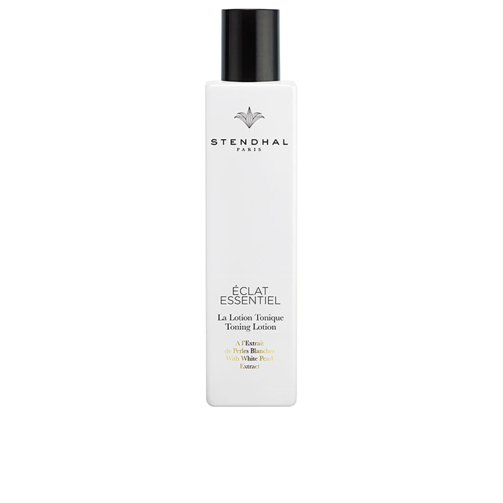 200 ml white pearl toning lotion bottle, minimalist label, tonic for women