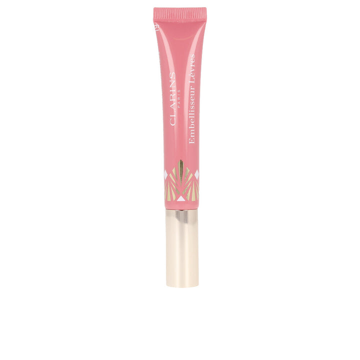 12 ml sheer smoky-rose gel lip gloss in clear tube with soft satin shine