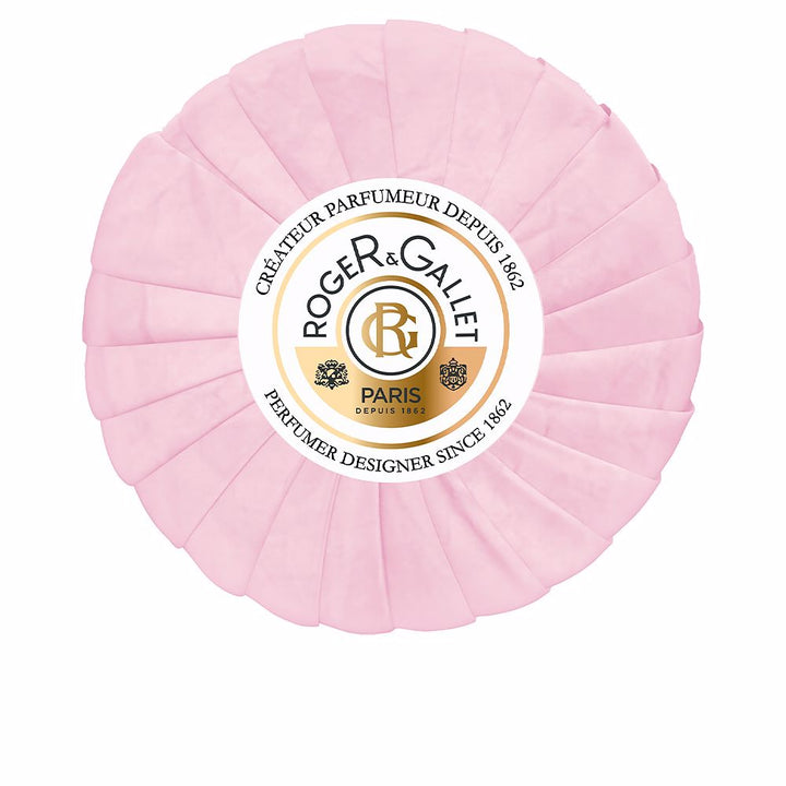 Round Gingembre Rouge vegetable soap bar, 100 g, ginger-scented, Unisex