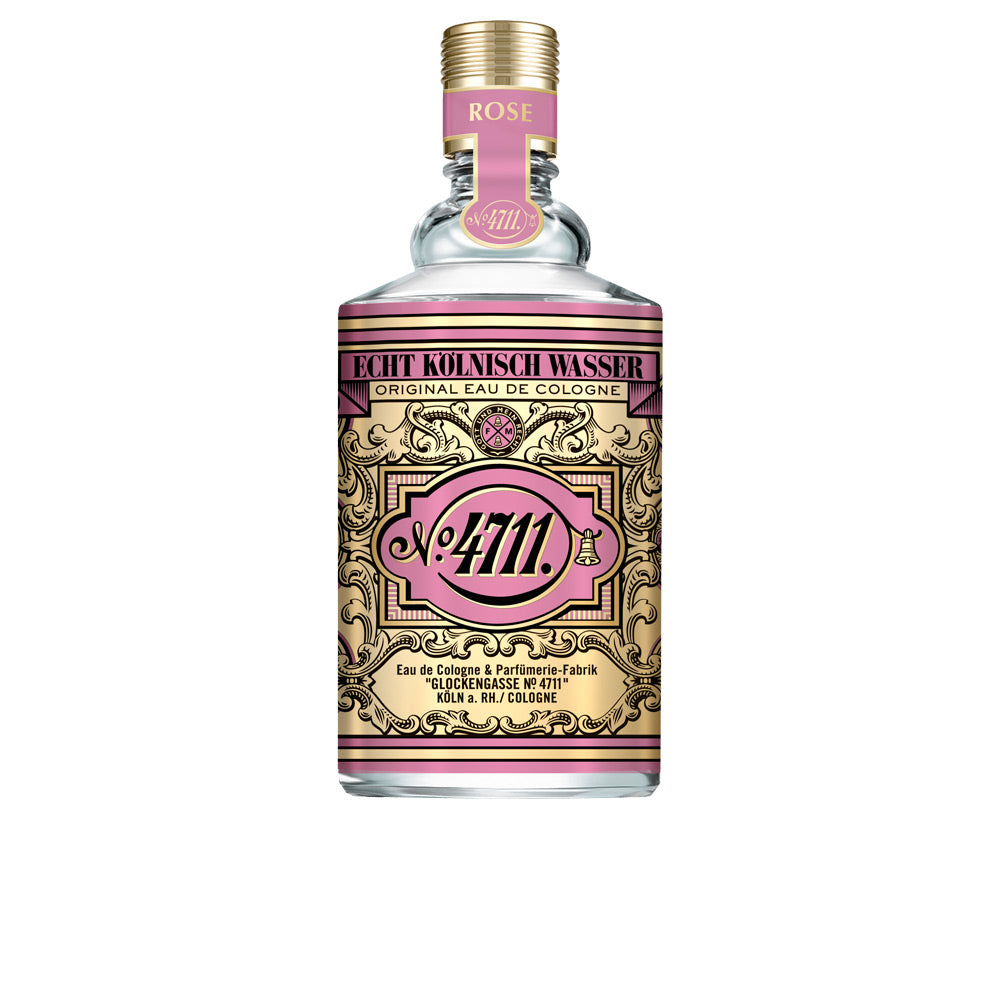 Clear glass 100 ml Eau de Cologne bottle, Rosa floral notes, Unisex