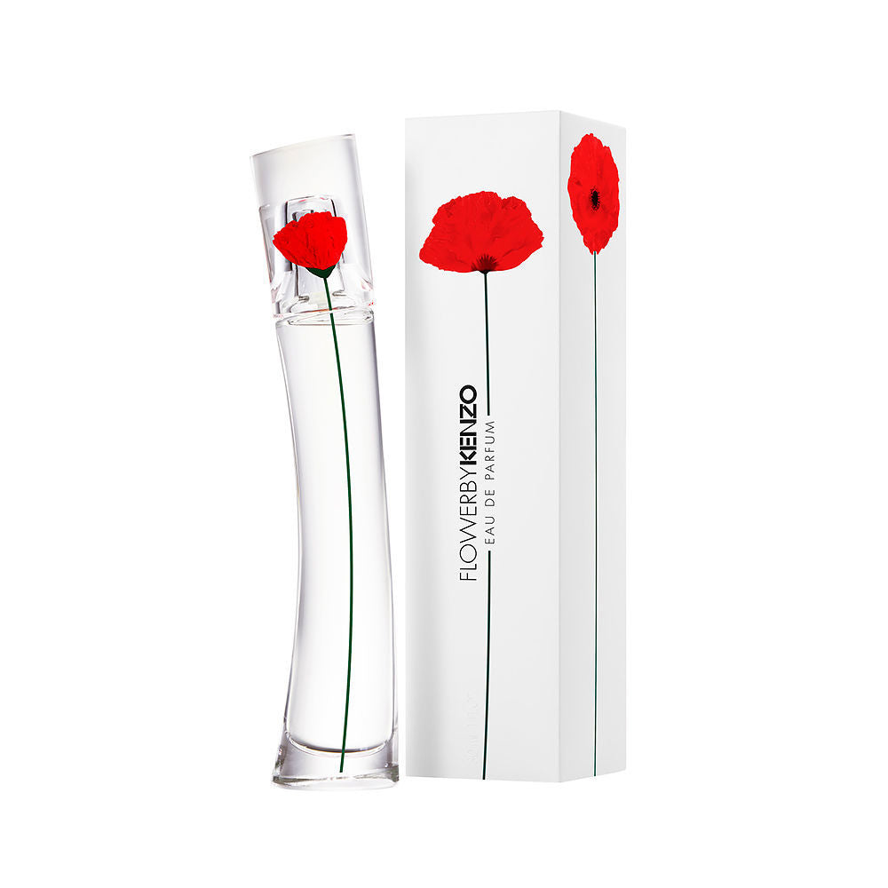 30 ml glass bottle of poppy-inspired floral-oriental Eau de Parfum, red motif