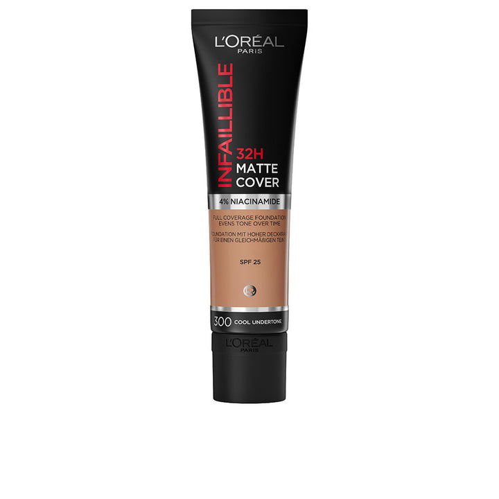 30 ml matte long-wear liquid foundation, 300-Cool Undertone shade, Unisex