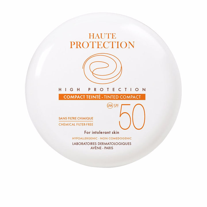 Tinted cream compact in warm beige shade, 10 g, SPF50, Unisex