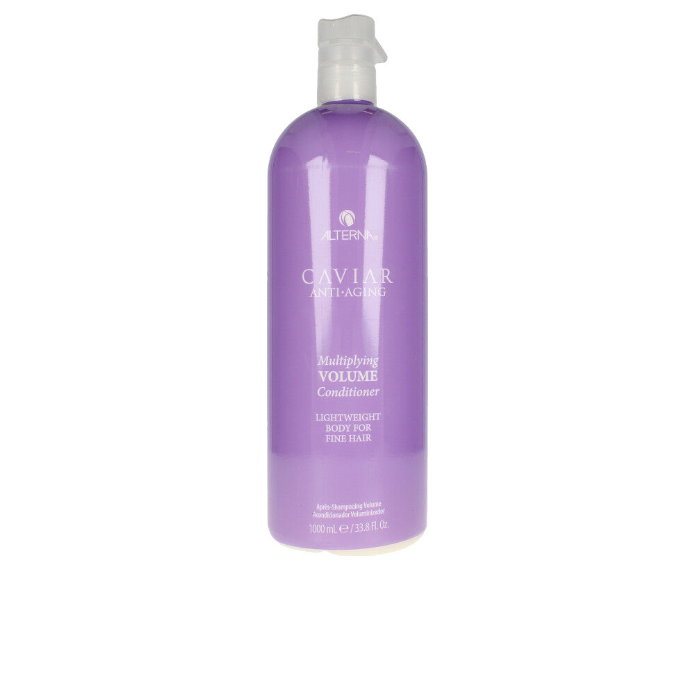 Tall 1,000 ml white conditioner bottle, caviar volume formula, Unisex