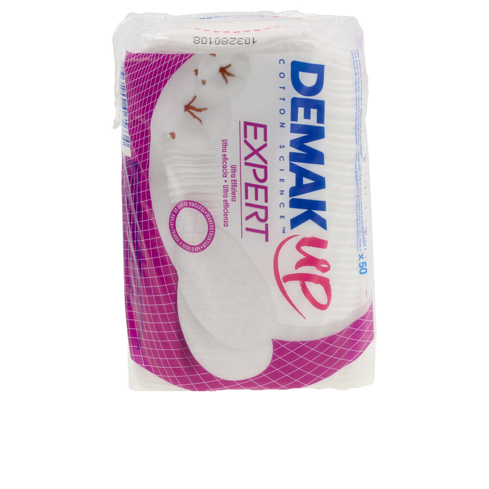 Pack of 50 honeycomb organic cotton pads, textured cleansing discs