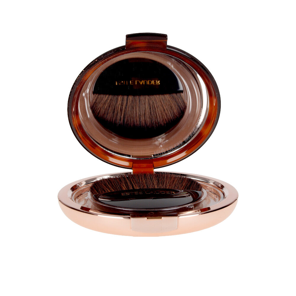 Compact pressed matte bronzer 21 g with mirror and mini brush, light shade