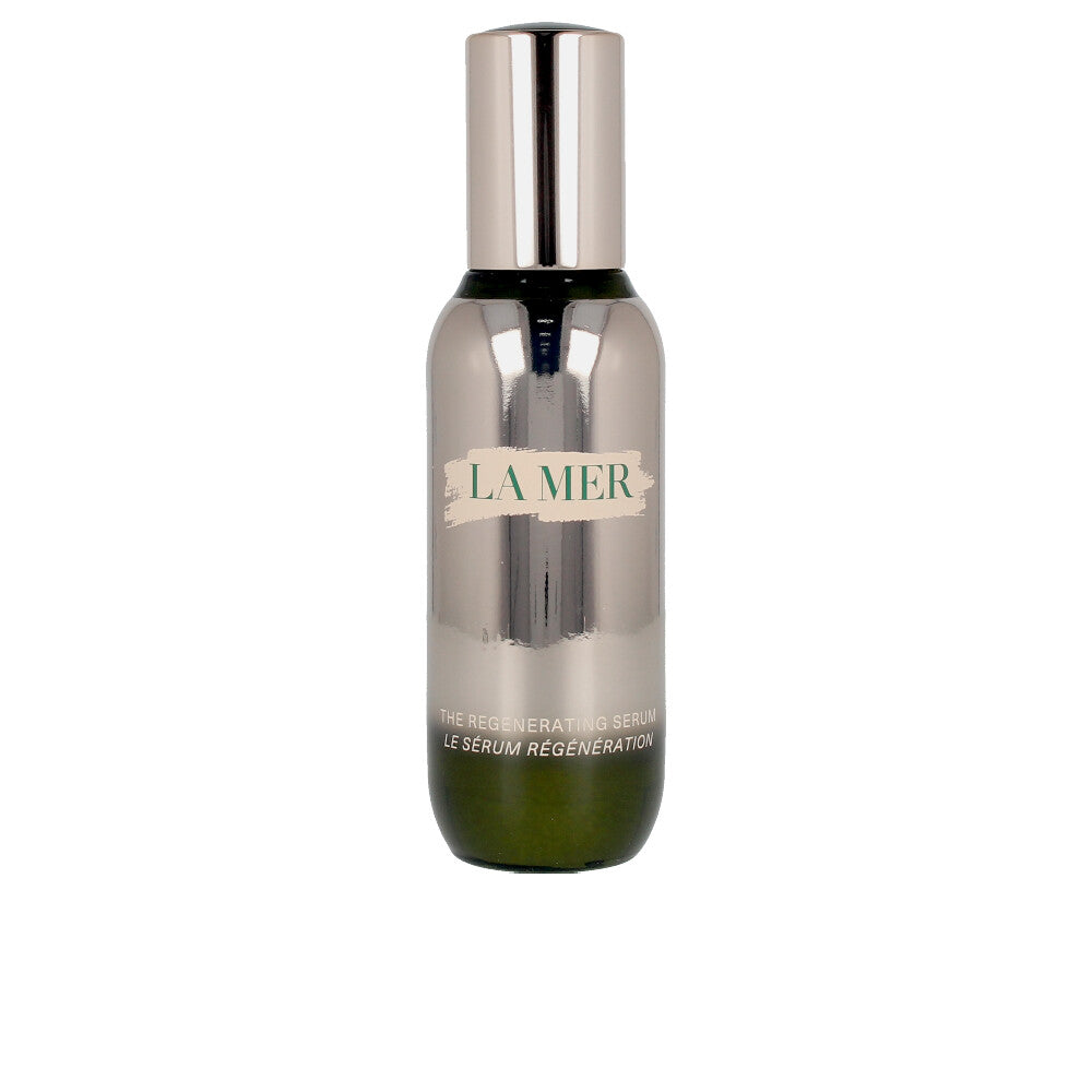 30 ml clear bottle of regenerating algae serum with pump, labelled for Women