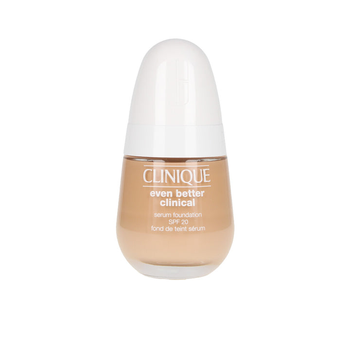 30 ml glass bottle of serum foundation in CN-58 Honey with pump and neutral beige shade