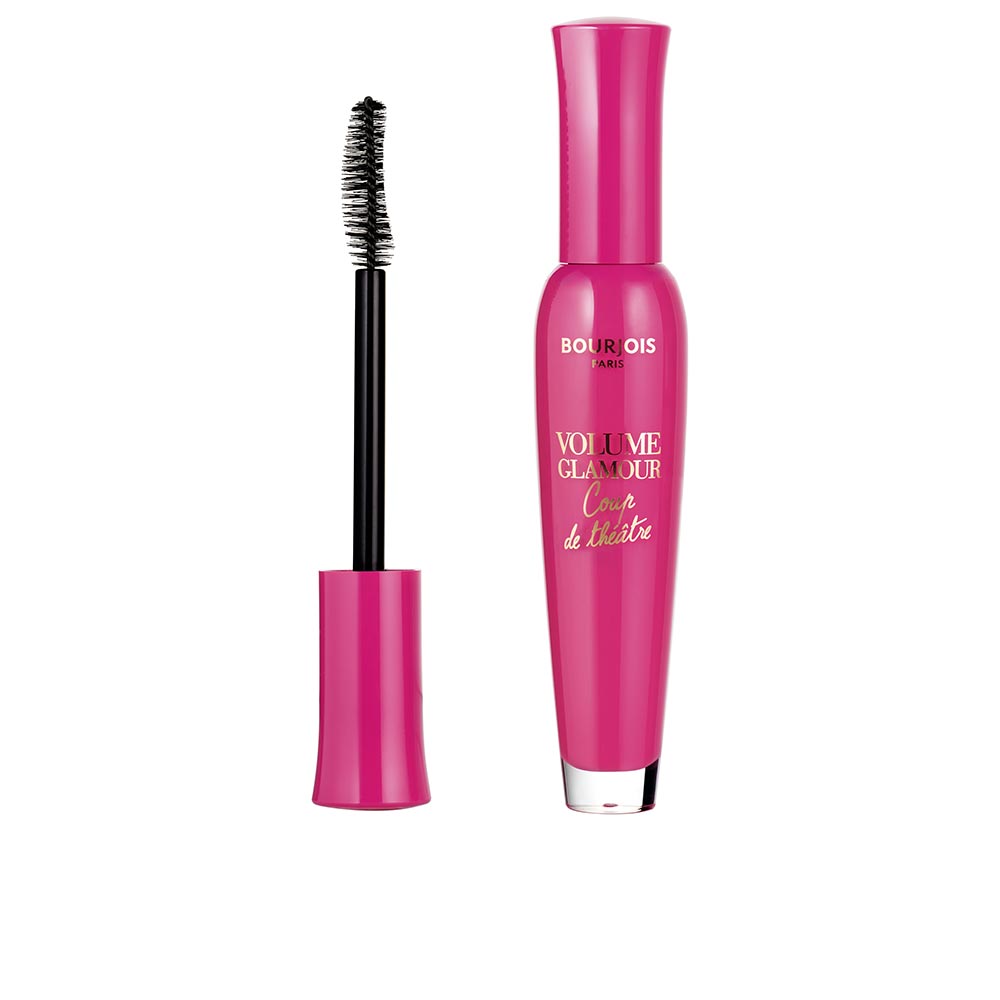 Black curved-brush mascara tube and wand, 7 ml, long-wear formula