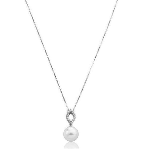 Timeless Elegance Pearl & Crystal Pendant