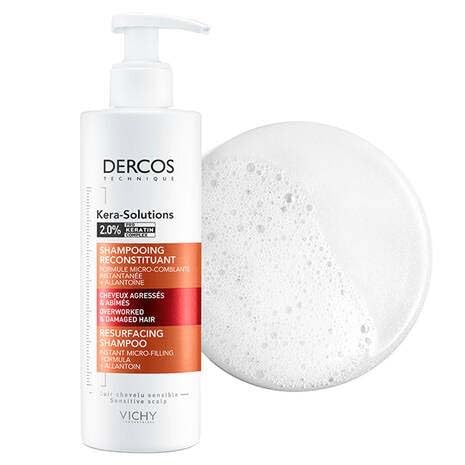 250 ml white bottle of pro‑keratin repairing shampoo for damaged, dry hair