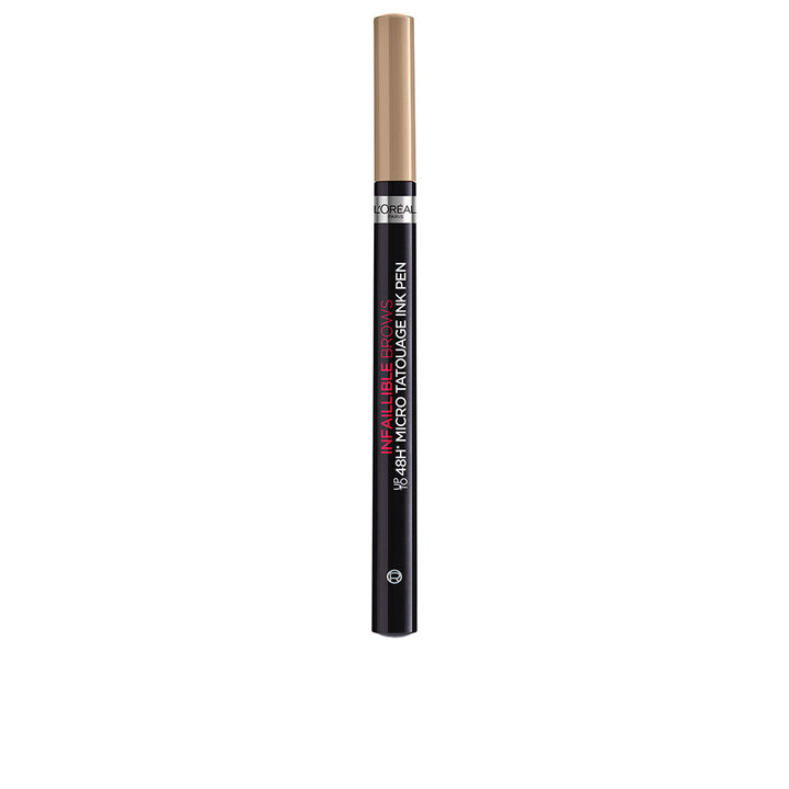 Slim black ink pen with trident micro-tip, 4.5 ml, shade 104 Châtain