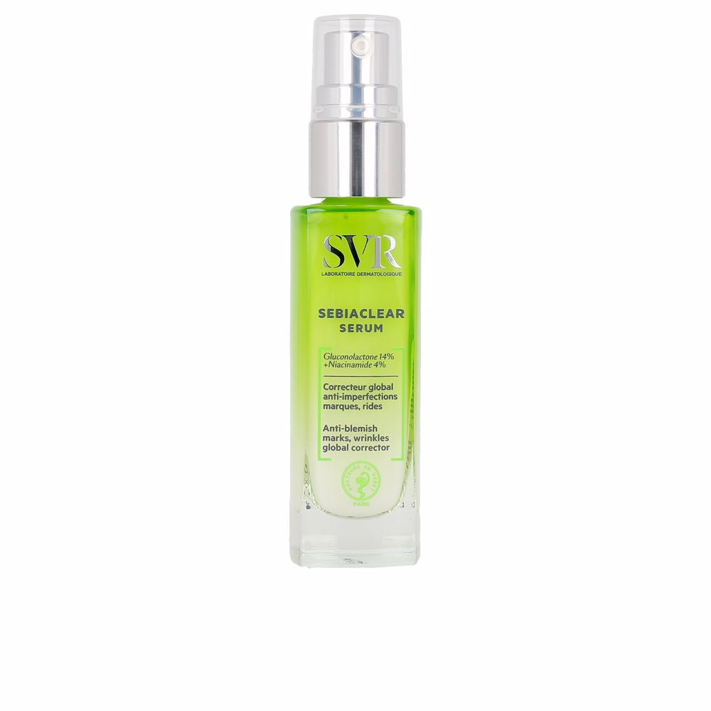 30 ml clear pump serum bottle, lightweight gel texture for acne‑prone women