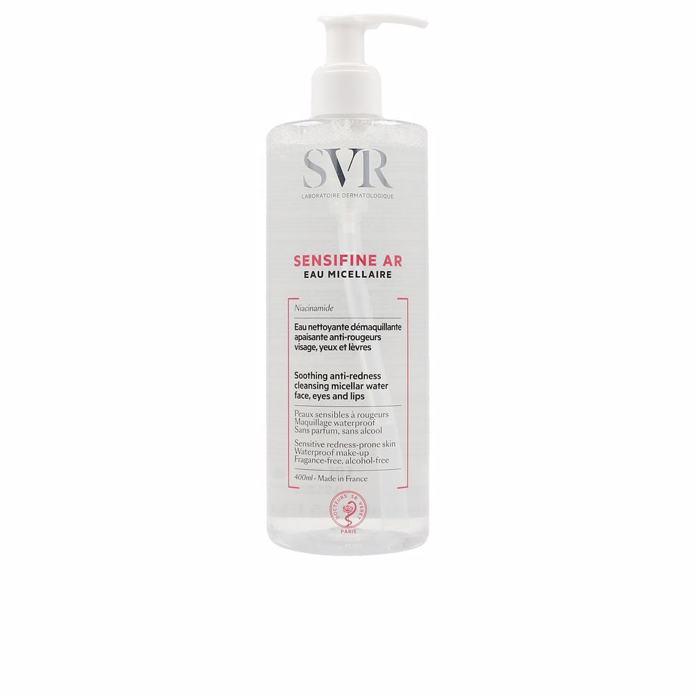 Clear micellar cleansing water bottle, 400 ml, niacinamide formula for sensitive skin