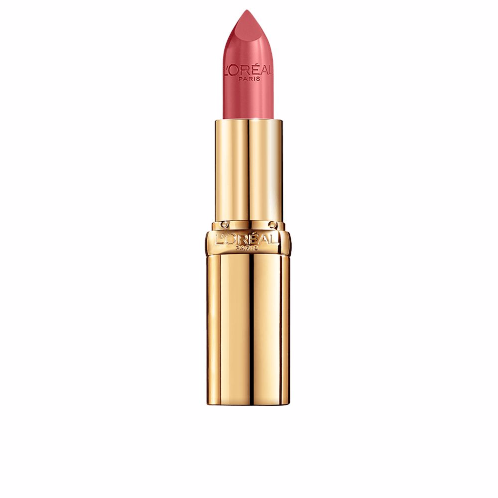 Satin lipstick bullet in warm pink shade, 4.8 g, satin finish
