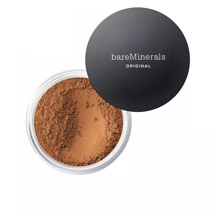 Loose mineral powder foundation in warm golden dark shade, 8 g jar
