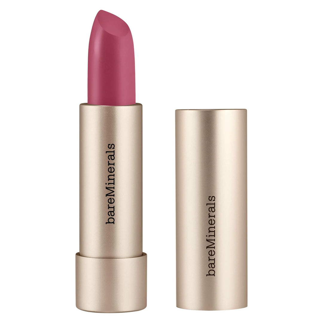 Satin lipstick bullet in Honesty shade, warm pink-brown, 3.6 g