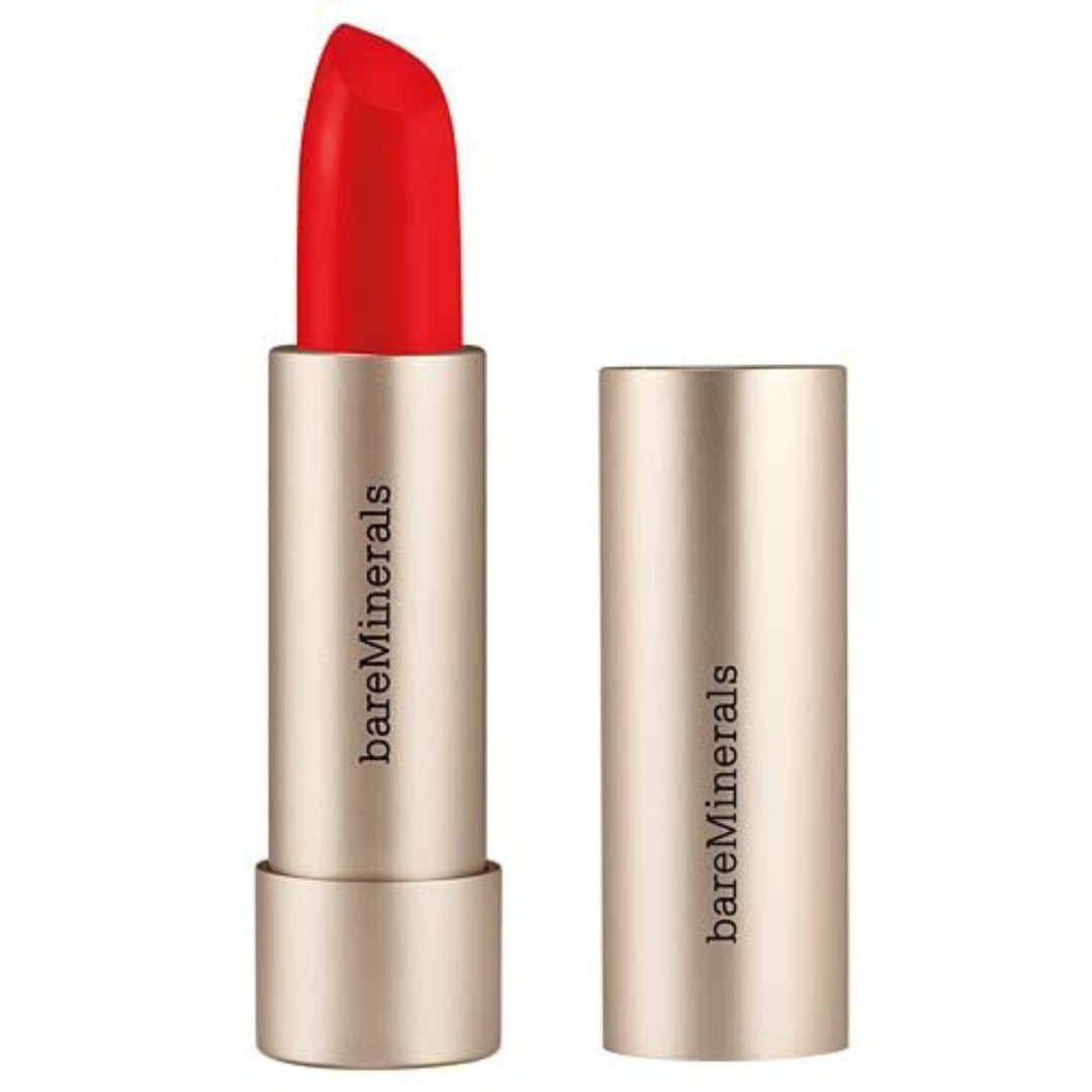 Satin-finish coral lipstick bullet, 3.6 g, vegan formula