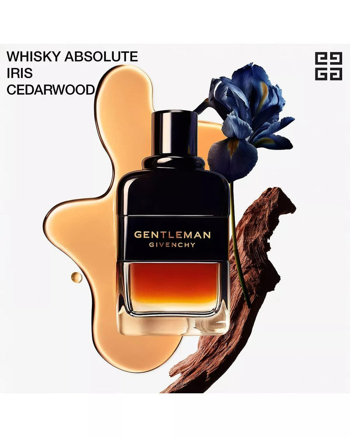 100 ml bottle of floral‑woody eau de parfum with iris and whisky amber