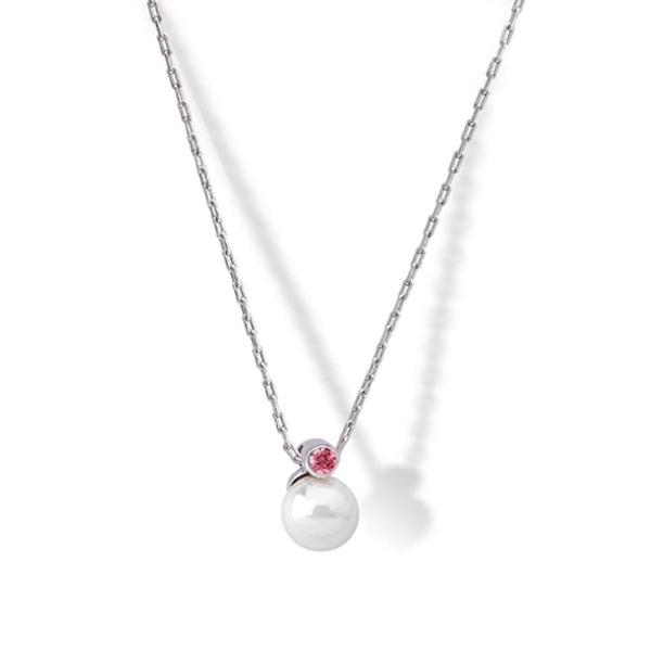 Pearl and Gemstone Minimalist Pendant Necklace