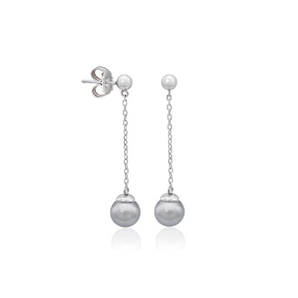 Timeless Silver and Pearl Drop Earrings