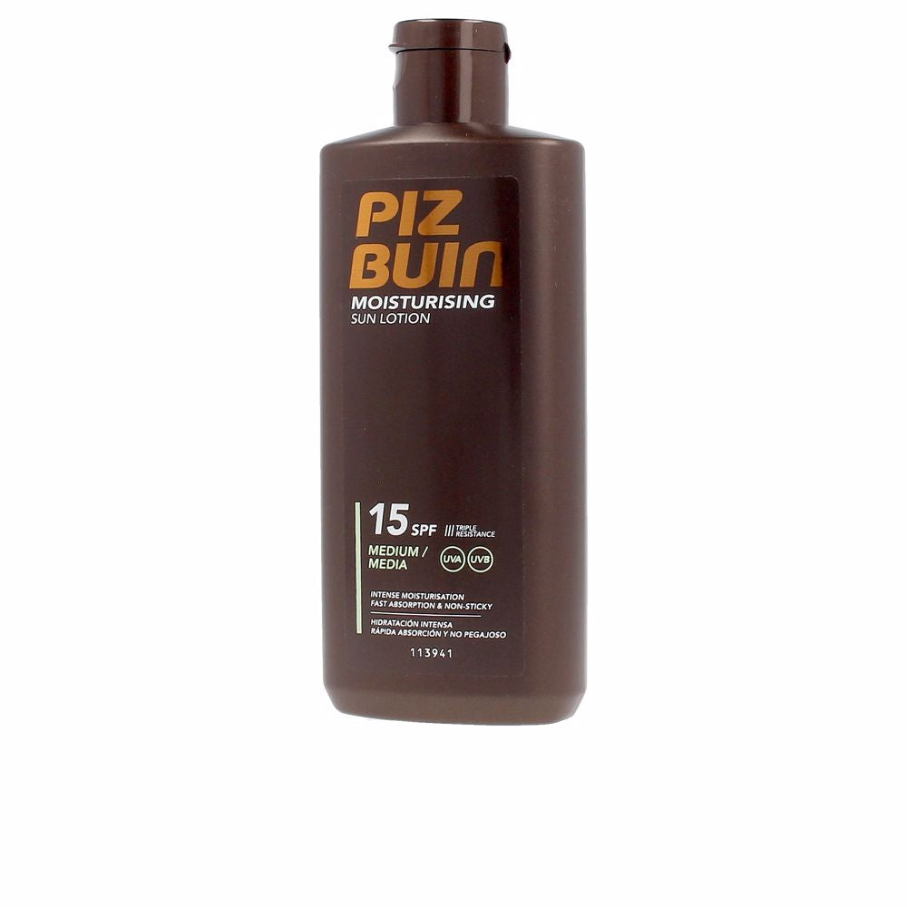 200 ml light sun lotion bottle, SPF 15, water‑resistant, Unisex