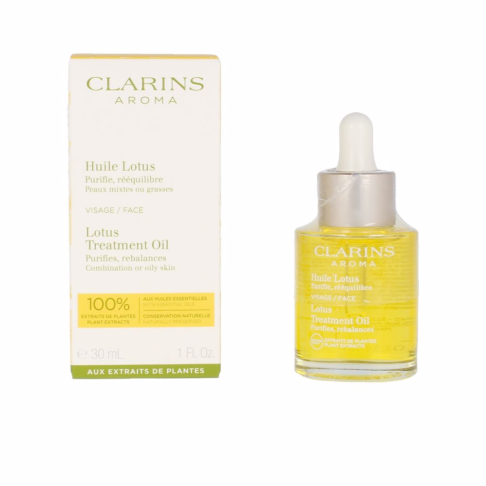 30 ml glass bottle of light lotus facial treatment oil, Unisex skincare