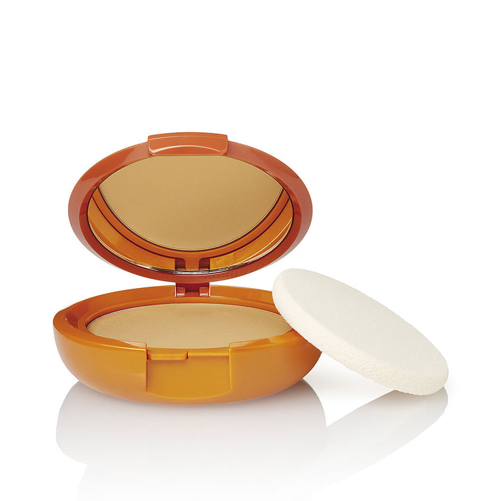 Compact bronze powder in round pan with mirror, 10 g, SPF 50+