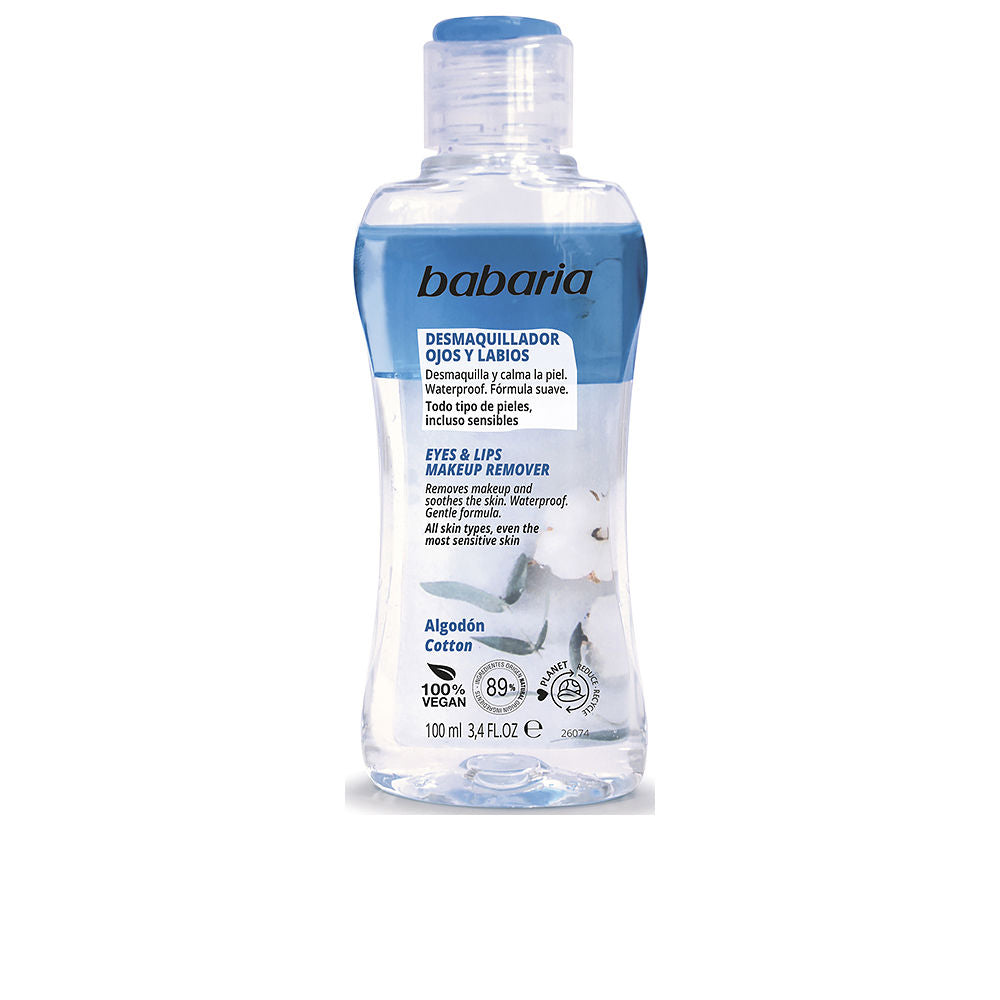 100 ml dual‑action eye makeup remover bottle, gentle bi‑phase formula