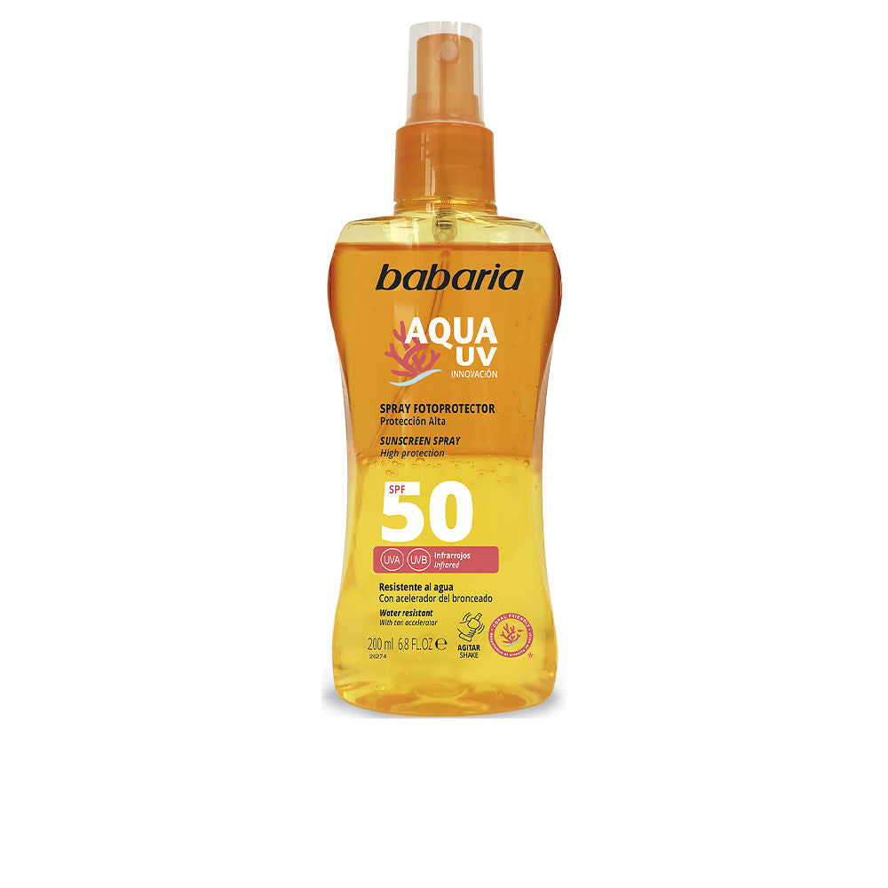 Biphase SPF50 sunscreen spray, 200 ml, hydrating aloe and carrot oil