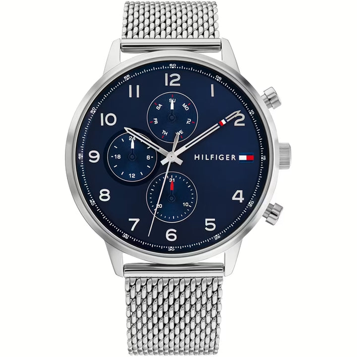 Tommy Hilfiger Silver Chronograph Mesh Watch