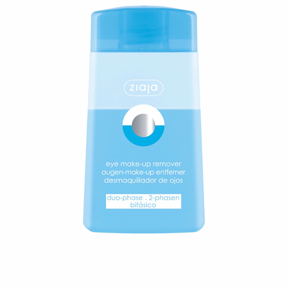120 ml two-phase eye makeup remover bottle, blue-tinted liquid
