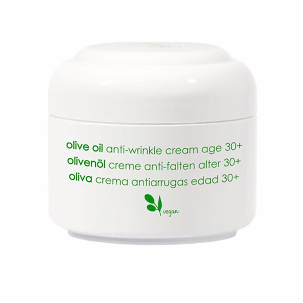 50 ml jar of olive oil based anti‑age cream for women, rich texture visible
