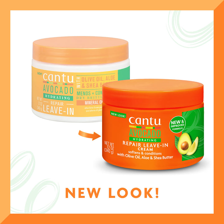 Tube of Avocado Hydrating Leave-In Cream for dry, curly hair, 340 g