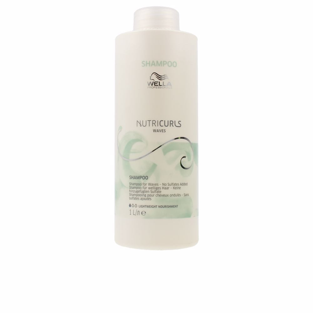 1 L bottle of sulfate-free NutriCurls shampoo for Unisex curly and wavy hair