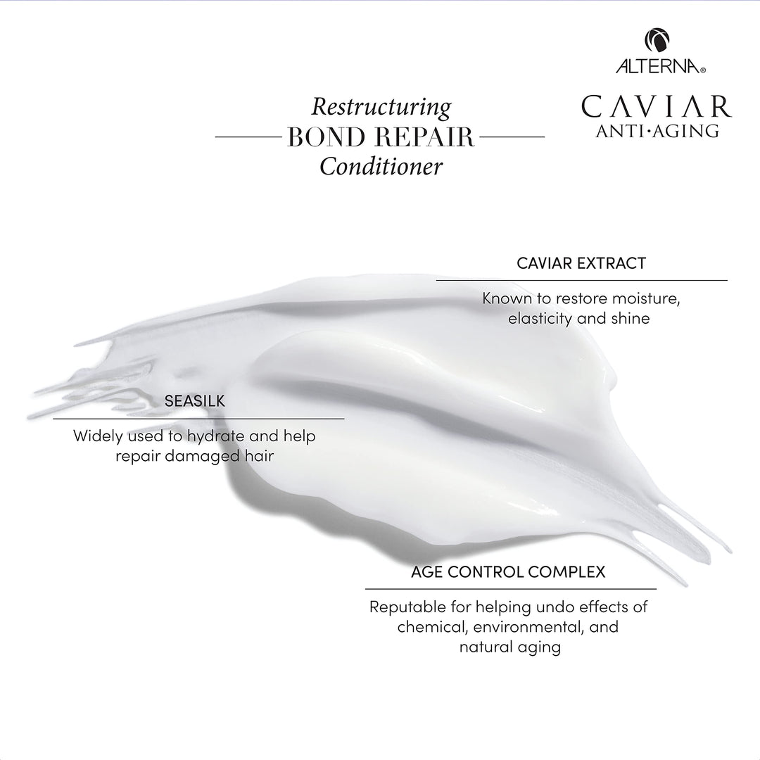 250 ml bottle of Caviar Restructuring Bond Repair Conditioner for damaged hair