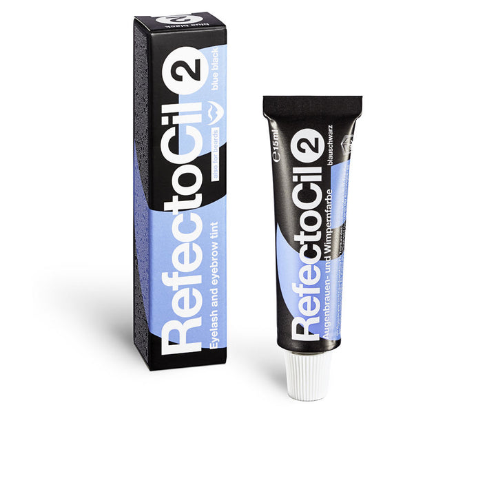 15 ml tube of graphite eyelash and eyebrow tint, blue-black shade, cream texture